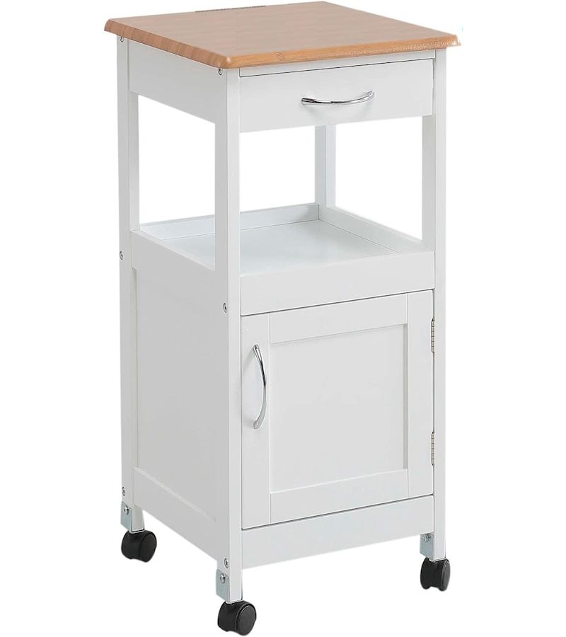Carro de cocina 1 puerta 1 cajon tapa madera